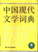 中国现代文学词典  第4卷  诗歌卷