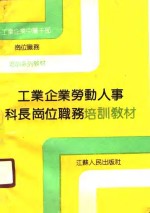 工业企业中层干部岗位职务培训系列教材  工业企业劳动人事科长岗位职务培训教材