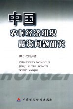 中国农村经济组织融资问题研究