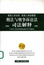 刑法与刑事诉讼法司法解释  最高人民法院  最高人民检察院  2000-2004