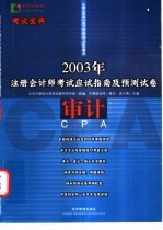 2003年注册会计师考试应试指南及预测试卷  审计