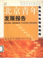 北京青年发展报告  北京青年指数2003年版