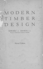 MODERN TIMBER DESIGN SECOND EDITION