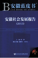 安徽社会发展报告  2013