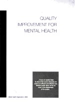 Quality improvement for mental health