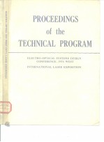 PROCEEDINGS of the TECHNICAL PROGRAM ELECTRO-OPTICAL SYSTEMS DESIGN CONFERENCE-1974 WEST INTERNATION