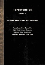 HYPERTENSION NEURAL AND RENAL MECHANISMS  VOLUME X