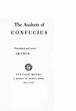 THE ANALECTS OF CONFUCIUS