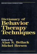 Dictionary of behavior therapy techniques