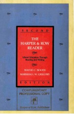 THE HARPER ROW READER  LIBERAL EDUCATION THROUGH READING AND WRITING