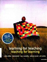 Learning for teaching teaching for learning