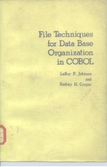 File techniques for data base organization in COBOL 1981