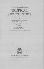 AN INTRODUCTION TO TROPICAL AGRICULTURE