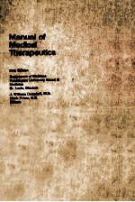 Manual of medical therapeutics