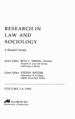 RESEARCH IN LAW AND SOCIOLOGY  VOLUME 3