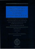 THE MAX PLANCK EN CYCLOPEDIA OF PUBLIC INTNREATIONAL LWA VOLUME IX