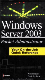 WINDOWS SERVER 2003:POCKET ADMINISTRATOR