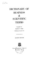 DICTIONARY OF BUSINESS & SCIENTIFIC TERMS