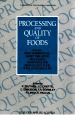 Processing and quality of foods. volume 1: high temperature/ short time processing