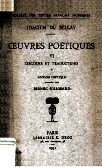 Oeuvres poétiques VI