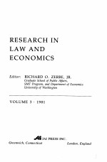 RESEARCH IN LAW AND ECONOMICS  VOLUME 3