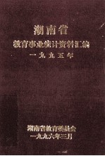 湖南省教育事业统计资料汇编  1995年