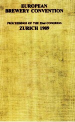 European brewert convention proceedings of the 22nd congress zurich 1989