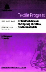 Critical solutions in the dyeing of cotton textile materials