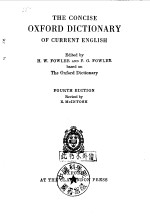 The Concise Oxford Dictionary of current english