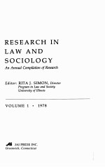 RESEARCH IN LAW AND SOCIOLOGY  VOLUME 1