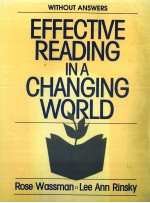 Effective Reading In A Changing World