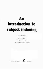 AN INTRODUCTION TO SUBJECT INDEXING SECOND EDITION