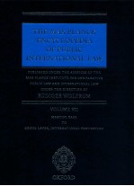 THE MAX PLANCK EN CYCLOPEDIA OF PUBLIC INTNREATIONAL LWA VOLUME VII