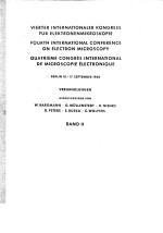 Vierter Internationaler Kongress fur Elektronenmikroskopie Fourth International Conference on Electr