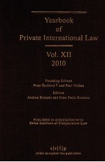 YEARBOOK OF PRIVE INTERNATIOAL LAW VOLUME XII-2010