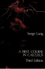 A FIRST COURSE IN CALCULUS