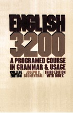 ENGLISH 3200:A PROGRAMED COURSE IN GRAMMAR AND USAGE THIRD EDITION