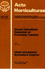 2nd international symposium on processing tomatoes