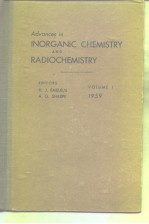 Advances in INORGANIC CHEMISTRY AND RADIOCHEMISTRY VOLUME 1 1959