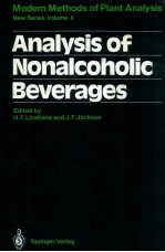 Modern methods of plant analysis : Analysis of nonalcoholic beverages