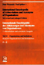 International Encyclopedia of Abbreviations and Acronyms of organizations  Vol1/Band 1