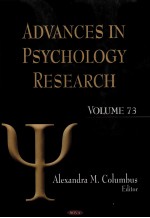 Advances in psychology research Volume 73