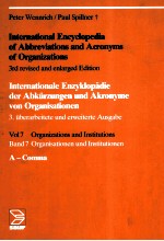 International Encyclopedia of Abbreviations and Acronyms of organizations vol7/band 7