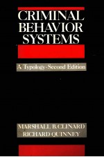 CRIMINAL BEHAVIOR SYSTEMS  A TYPOLOGY·SECOND EDITION