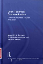 Lean technical communication: toward sustainable program innovation