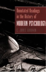 Annotated Readings in the History of Modern Psychology