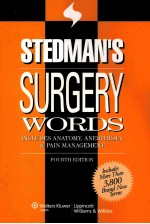 STEDMAN'S SURGERY WORDS INCLUDES ANATOMY