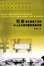 社会资本视角下农村中小企业信贷融资机制创新