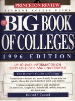 THE PRINCETON REVIEW STUDENT ACCESS GUIDE THE BIG BOOK OF COLLEGES  1996 EDITION