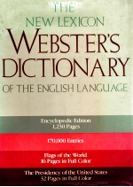 THE NEW LEXICON WEBSTER'S DICTIONARY OF THE ENGLISH LANGUAGE